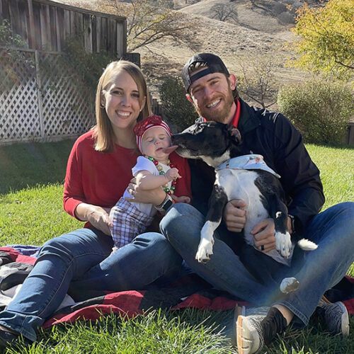 Rebecca and CJ Vincent with their daughter, Hayleigh