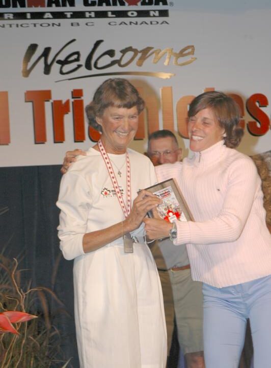 Madonna Buder receiving an award
