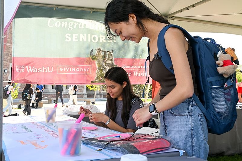 two students working on a project